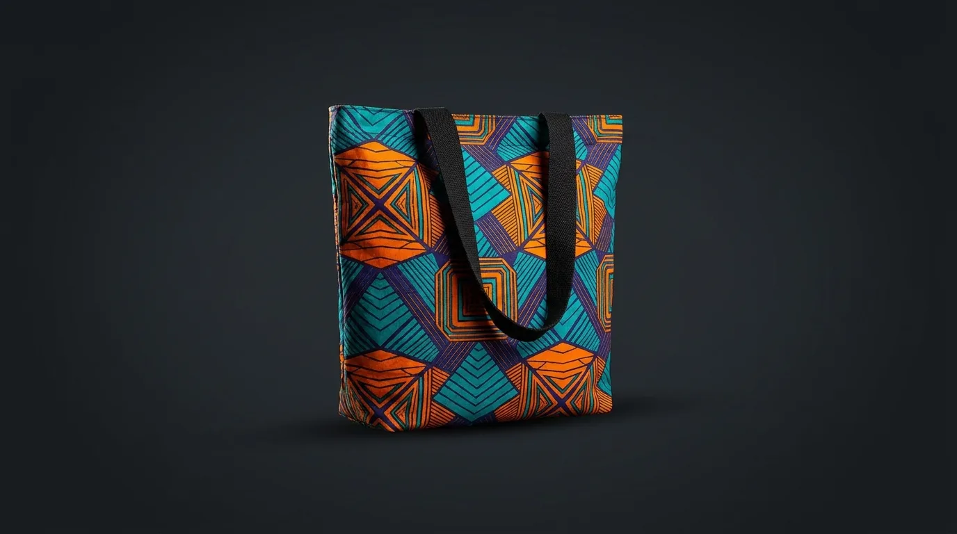 Ankara tote bag product photo